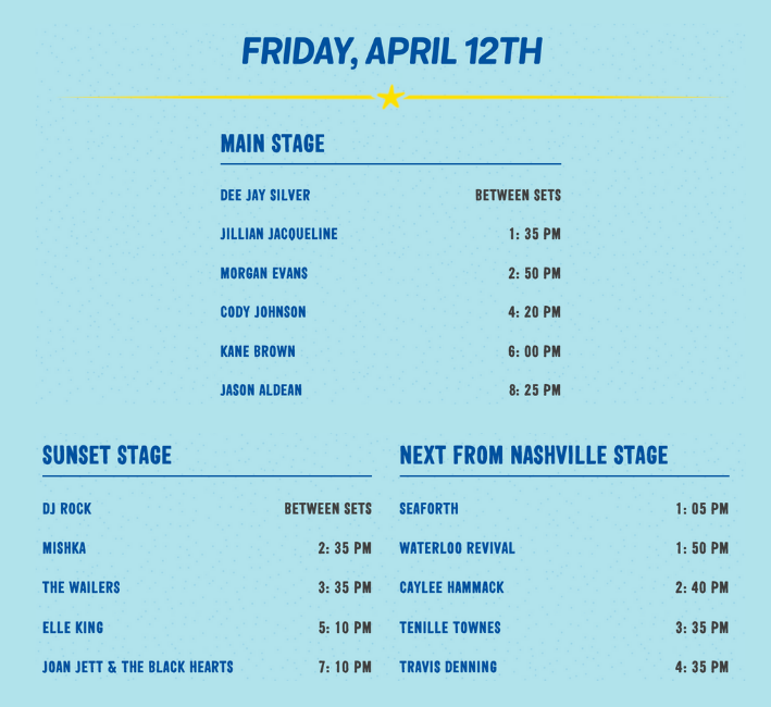 2019 Tortuga Music Festival Schedules Florida Country Music Scene