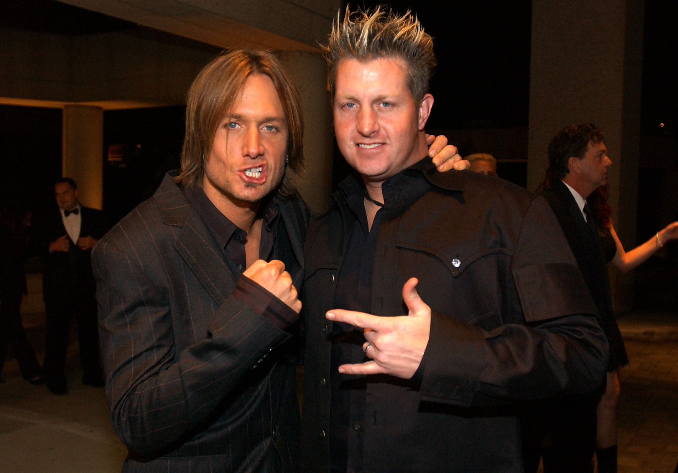 Keith Urban and Gary LeVox of Rascal Flatts during 2003 BMI Country Music Awards at BMI Nashville in Nashville, Tennessee, United States. (Photo by R. Diamond/WireImage)