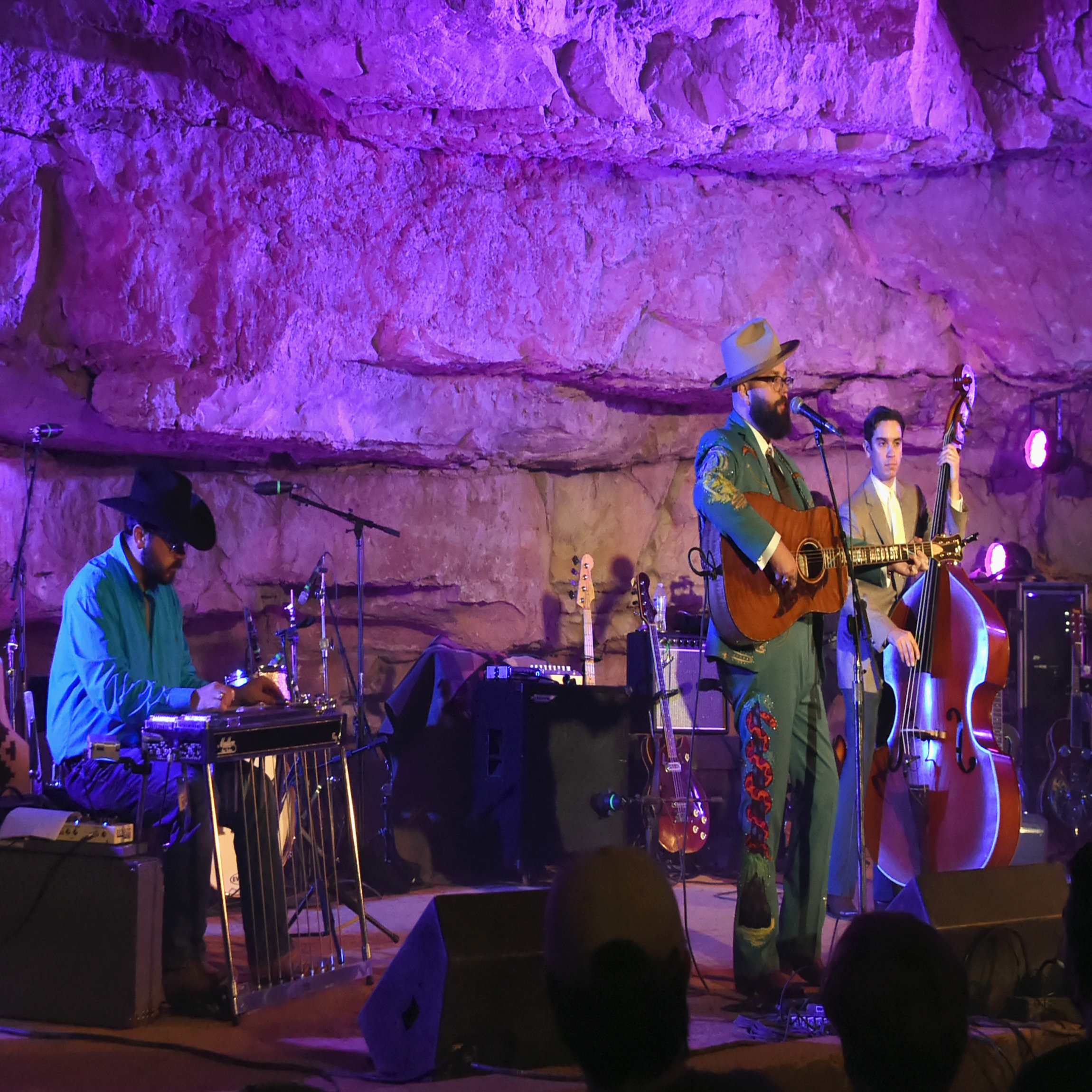 MCMINNVILLE, TN - SEPTEMBER 29: Singer/Songwriter Joshua Hedley performs during Tennessee Tourism & Third Man Records 333 Feet Underground at Cumberland Caverns on September 29, 2017 in McMinnville, Tennessee. (Photo by Rick Diamond/Getty Images for Tennessee Tourism)