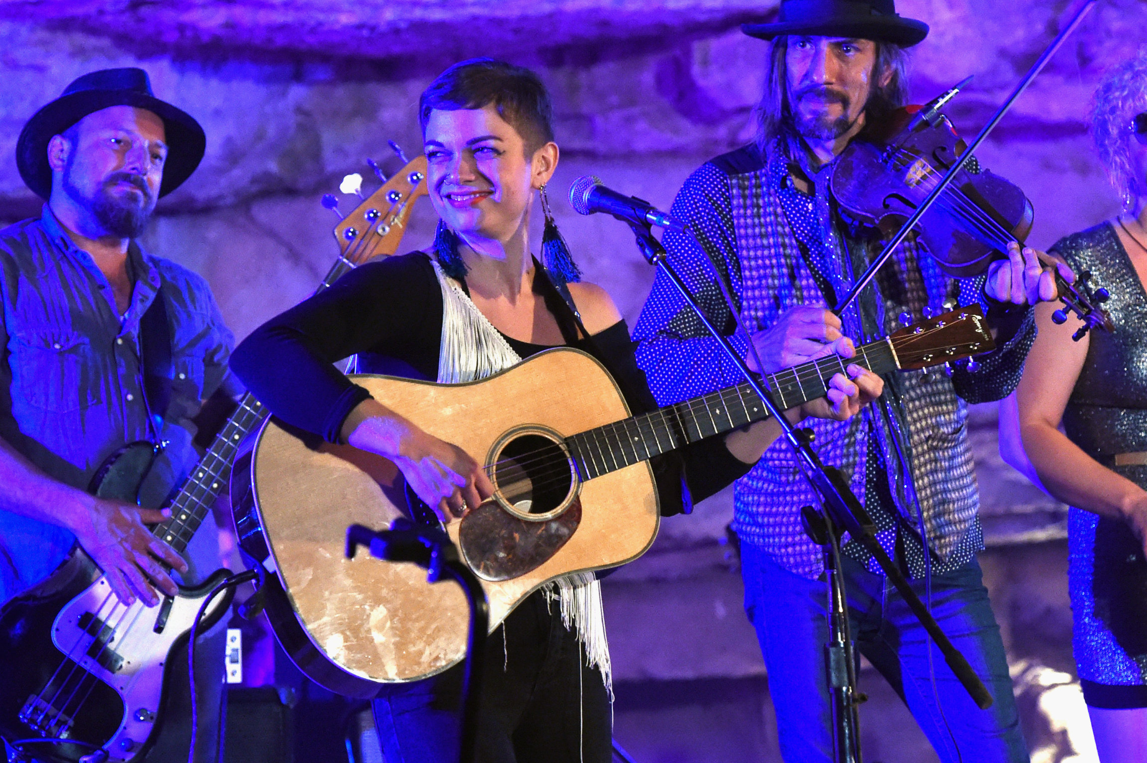 MCMINNVILLE, TN - SEPTEMBER 29: Singer/Songwriter Lillie Mae performs during Tennessee Tourism & Third Man Records 333 Feet Underground at Cumberland Caverns on September 29, 2017 in McMinnville, Tennessee. (Photo by Rick Diamond/Getty Images for Tennessee Tourism)