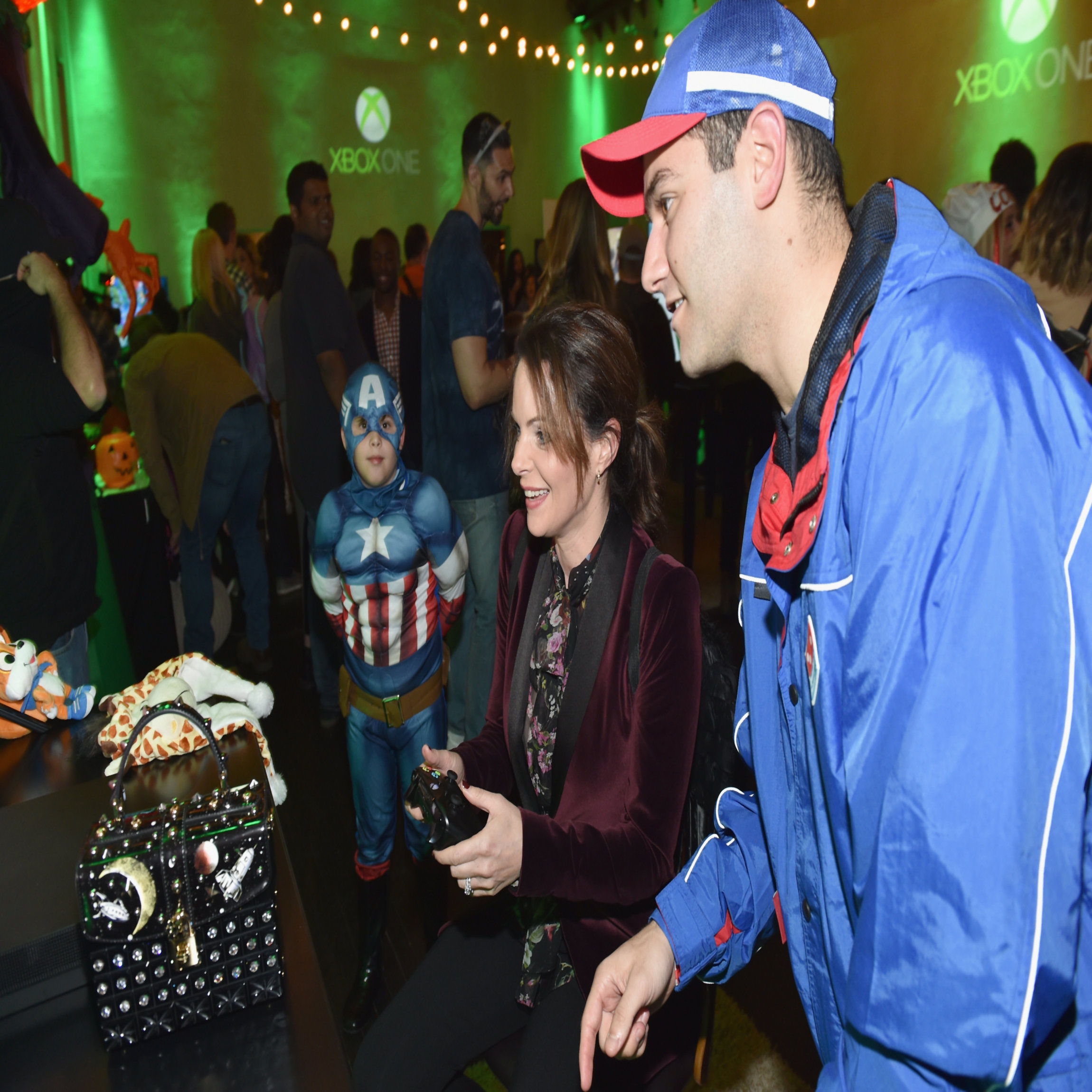 NASHVILLE, TN - OCTOBER 27: Host Kimberly Williams-Paisley tests out the new games at the Xbox Halloween Gaming Event hosted by Brad Paisley and Kimberly Williams-Paisley at Ruby on October 27, 2017 in Nashville, Tennessee. (Photo by John Shearer/Getty Images for Xbox)