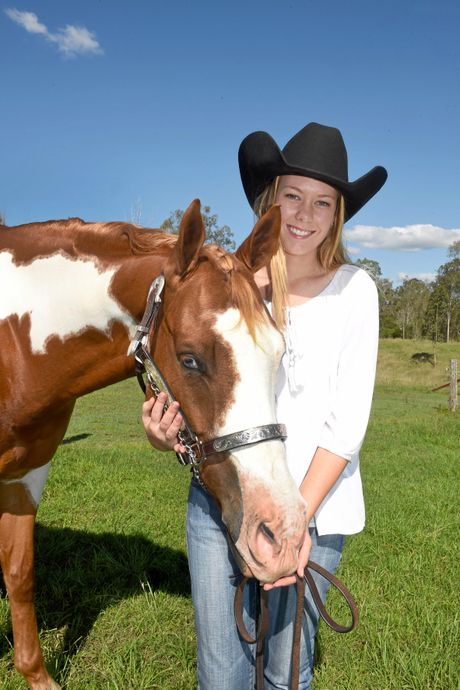 Antigua's Courtney Smallwood with her Paint Horse Presley.