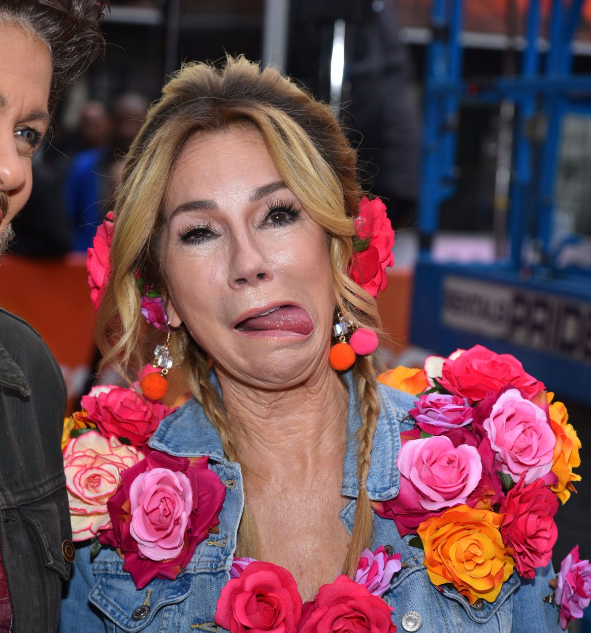 Mandatory Credit: Photo by Erik Pendzich/REX/Shutterstock (9182856be) Kathie Lee Gifford as Miley Cyrus The Today Show, New York, USA - 31 Oct 2017