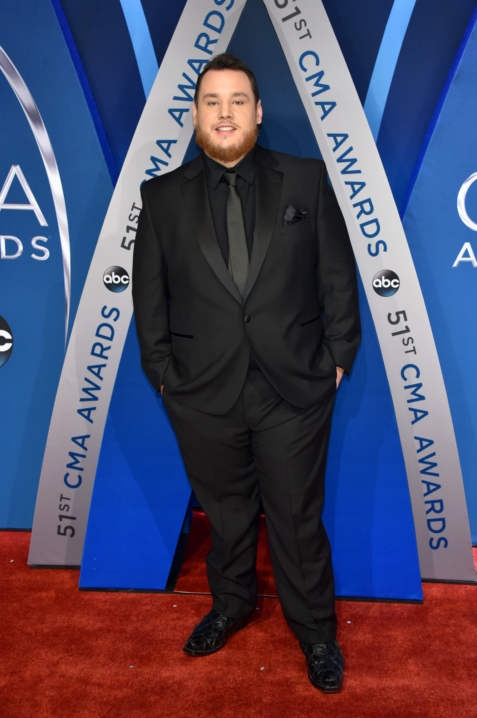 NASHVILLE, TN - NOVEMBER 08: Singer-songwriter Luke Combs attends the 51st annual CMA Awards at the Bridgestone Arena on November 8, 2017 in Nashville, Tennessee. (Photo by John Shearer/WireImage)