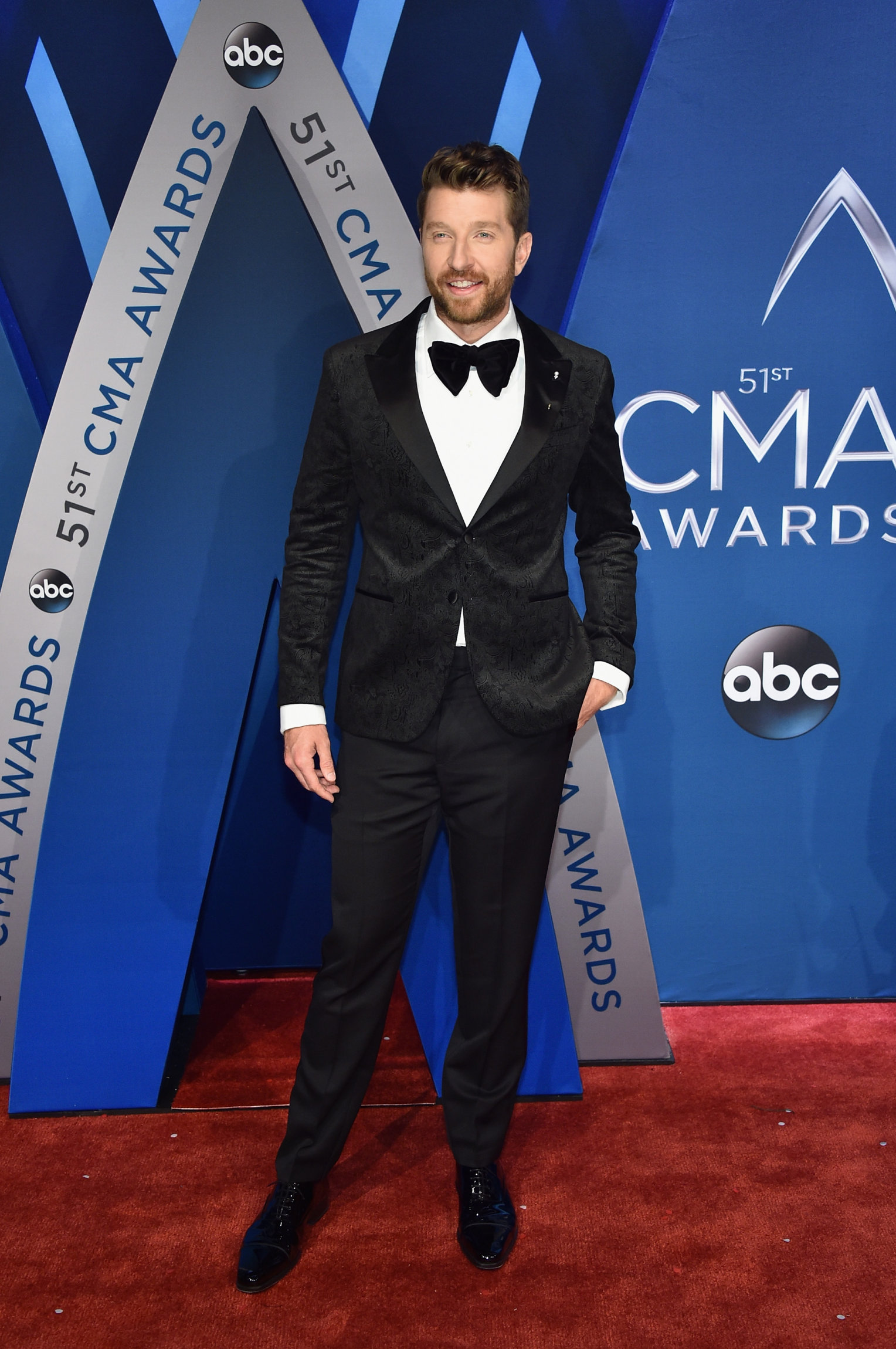 NASHVILLE, TN - NOVEMBER 08: Singer-songwriter Brett Eldredge attends the 51st annual CMA Awards at the Bridgestone Arena on November 8, 2017 in Nashville, Tennessee. (Photo by John Shearer/WireImage)