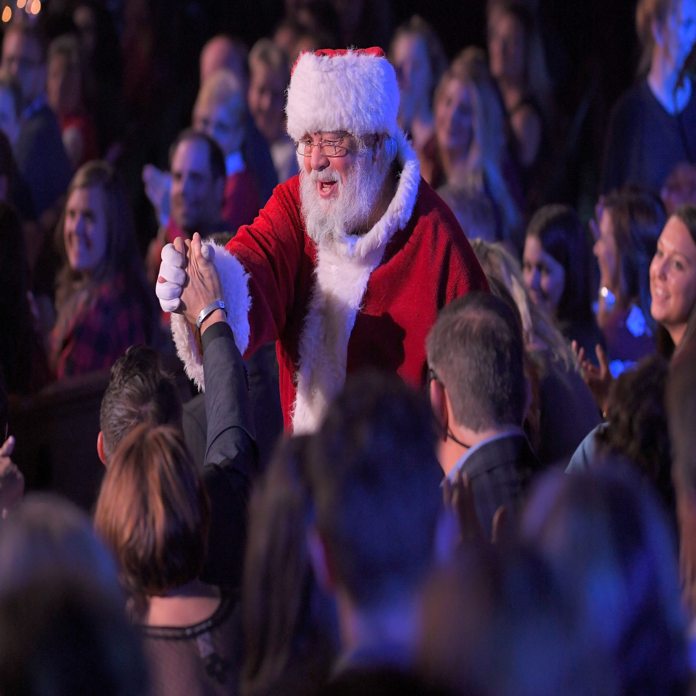 NASHVILLE, TN - NOVEMBER 14: Santa Claus performs during CMA 2017 Country Christmas at The Grand Ole Opry on November 14, 2017 in Nashville, Tennessee. (Photo by Mickey Bernal/FilmMagic)