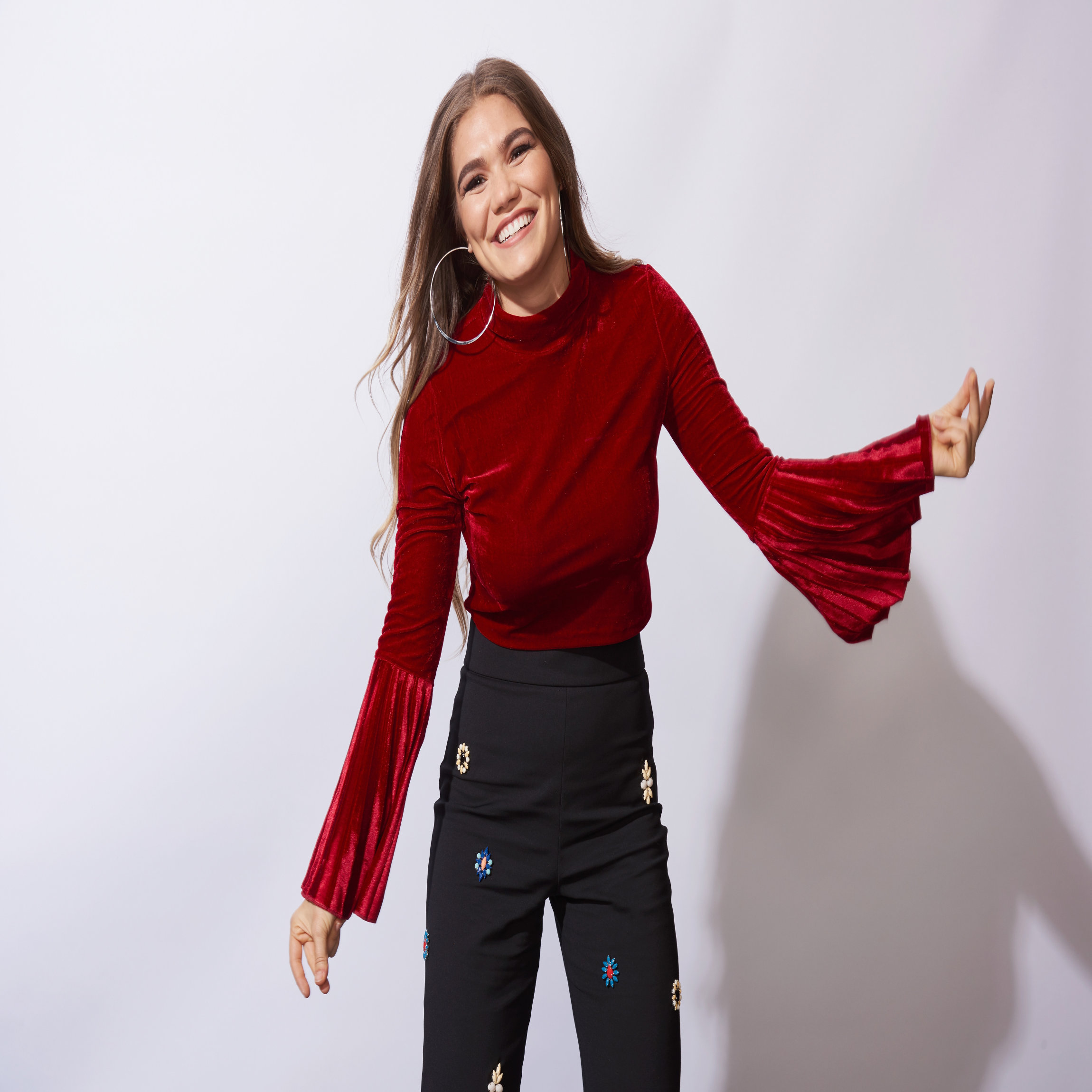 NASHVILLE, TN - NOVEMBER 07: Recording artist Abby Anderson poses in the portrait studio at the 2017 CMT Next Women Of Country Celebration at City Winery Nashville on November 7, 2017 in Nashville, Tennessee. (Photo by John Shearer/Getty Images for CMT)