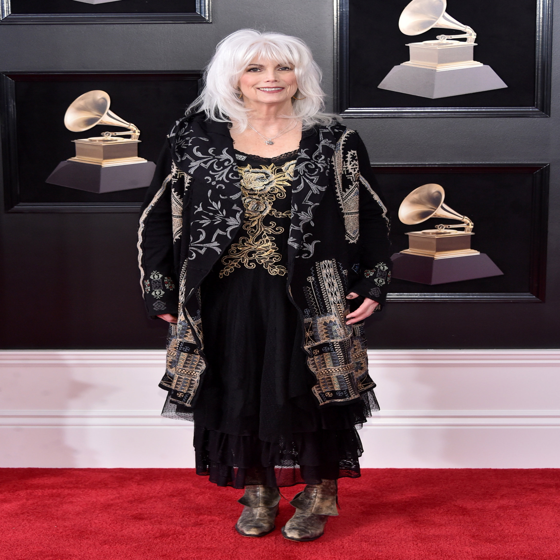 NEW YORK, NY - JANUARY 28: Recording artist Emmylou Harris attends the 60th Annual GRAMMY Awards at Madison Square Garden on January 28, 2018 in New York City. (Photo by Mike Coppola/FilmMagic)