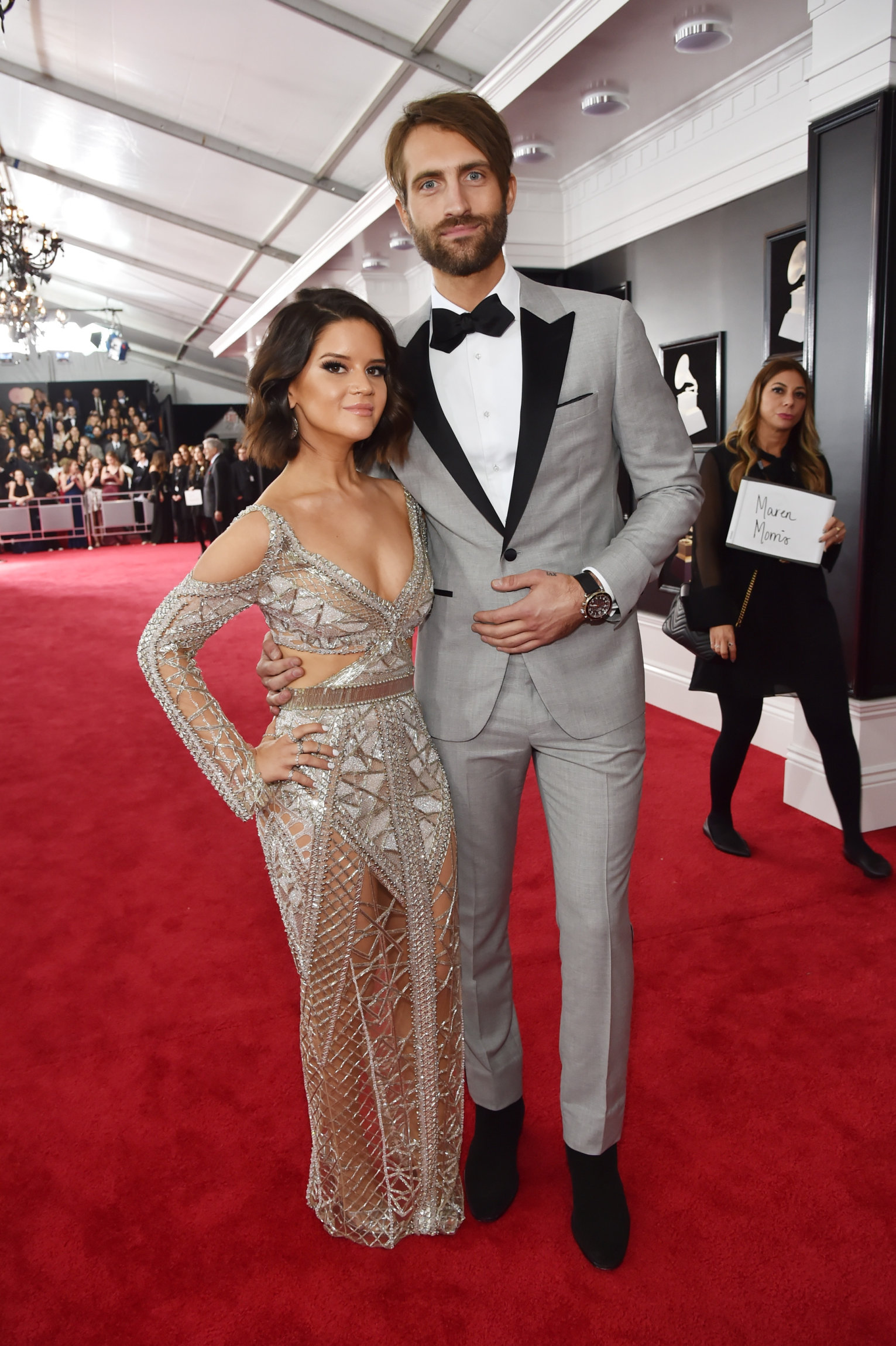 NEW YORK, NY - JANUARY 28: Recording artists Maren Morris (L) and Ryan Hurd attend the 60th Annual GRAMMY Awards at Madison Square Garden on January 28, 2018 in New York City. (Photo by Kevin Mazur/Getty Images for NARAS)