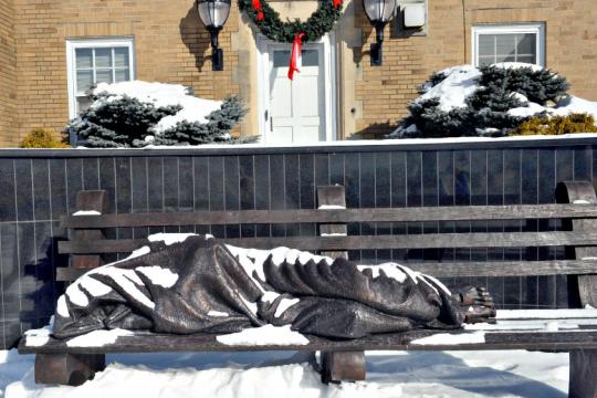 Story behind 'Homeless Jesus' sculpture in Schenectady