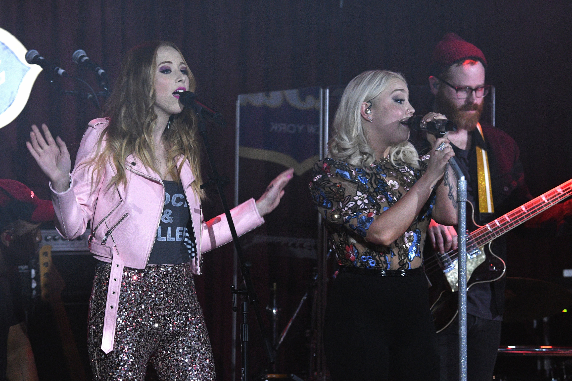 NEW YORK, NY - FEBRUARY 12: Recording artists Kalie Shorr (L) and RaeLynn perform during CMT Next Women of Country at B.B. King Blues Club & Grill on February 12, 2018 in New York City. (Photo by Gary Gershoff/Getty Images)